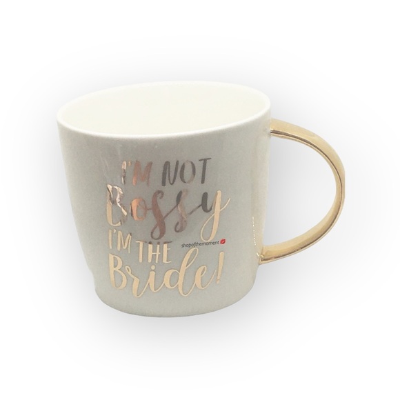 new Bride Boss Coffee Mug ✶ Gold Handle ✶ Gold Foil Script ✶ Ceramic White ✶ - Picture 4 of 10